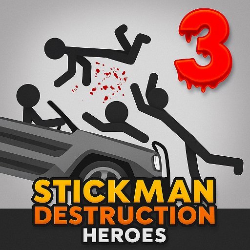 Stickman Destruction 3 Heroes: Ragdoll Game
