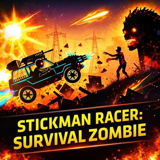 Stickman Racer: Survival Zombie